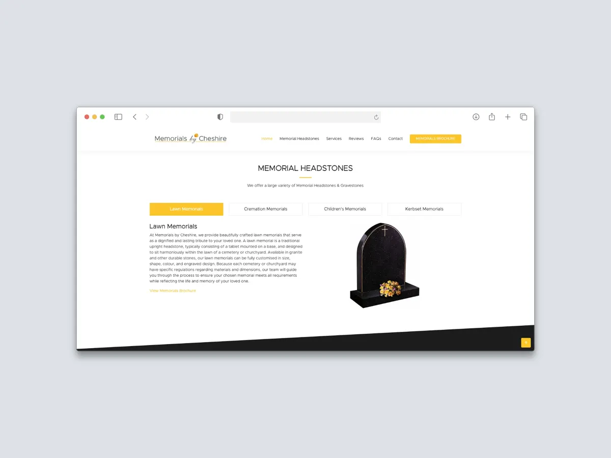 Memorials by Cheshire — Memorials project by GNN Solutions